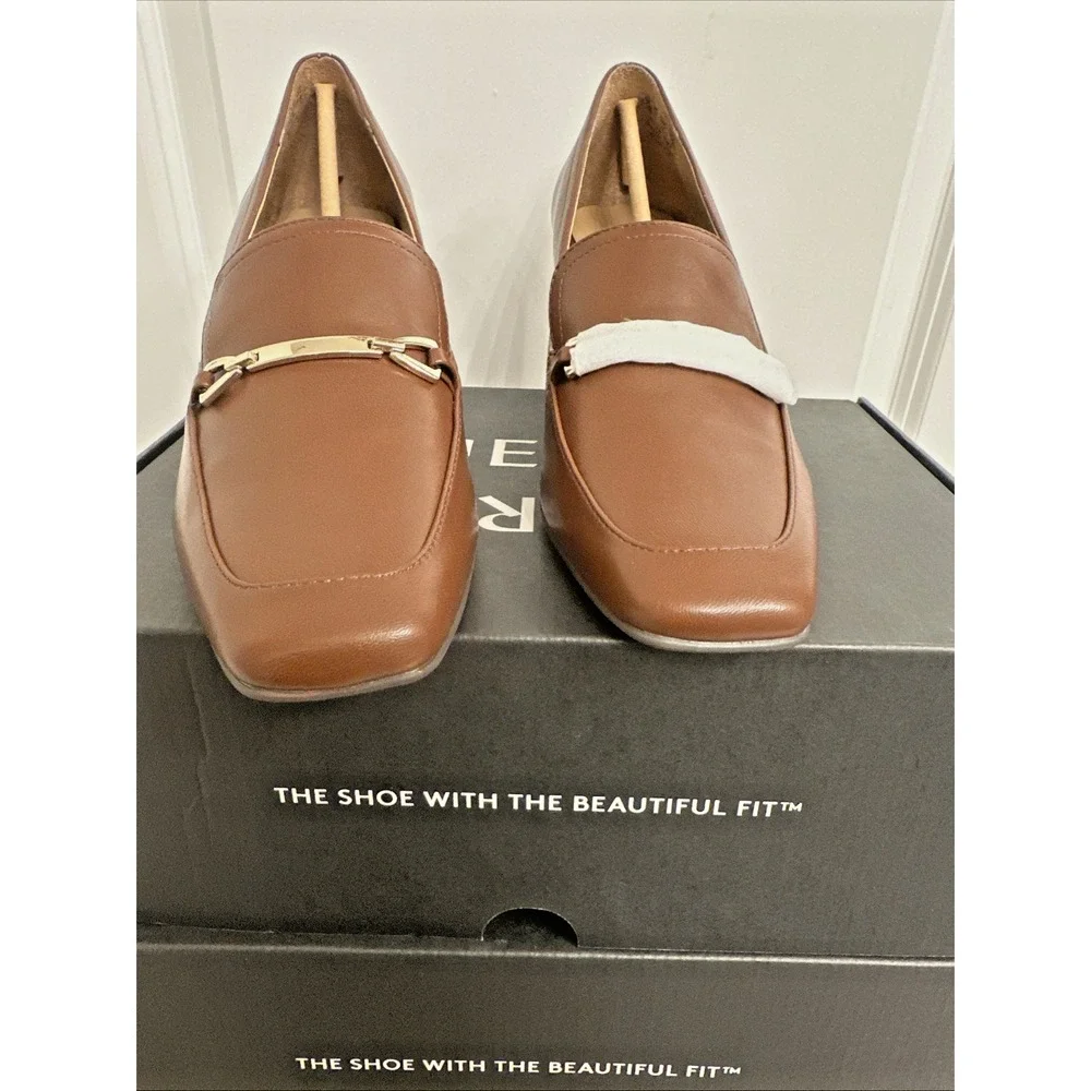 Naturalizer Women Size 9.5M Wynrie-Bit Block Heel Bit Loafer Cappuccino Brown‎